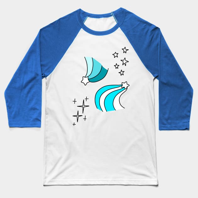 Sparkles and Shooting Star Baseball T-Shirt by saradaboru